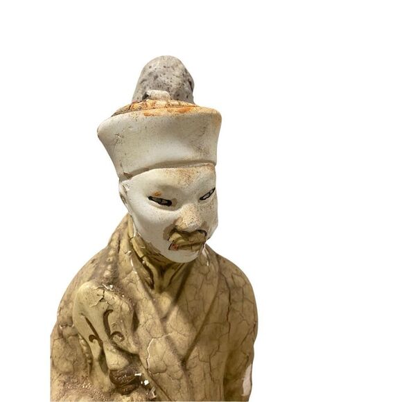 JAPANEES COUPLE Traveling Man and Woman Statue Sculpture Vintage - Picture 3 of 6